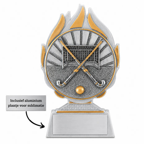 Hockey Trofee – Sportprijs met Hockey Stick en Bal