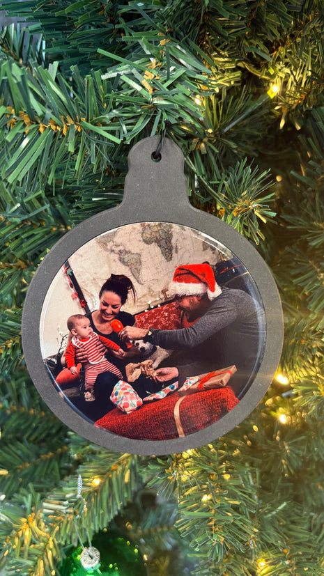 Ronde Sublimatie Kerstbal met – Blanco Kerstornament met Ophangoog