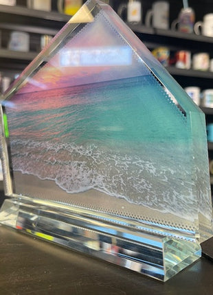 Foto Kristal met standaard Trofee 14,5x17,5cm voor sublimatie