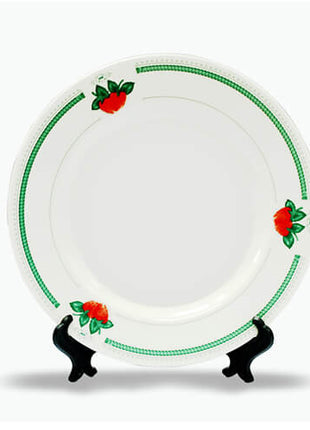 keramisch bord 18 cm sublimatie met standaard wit