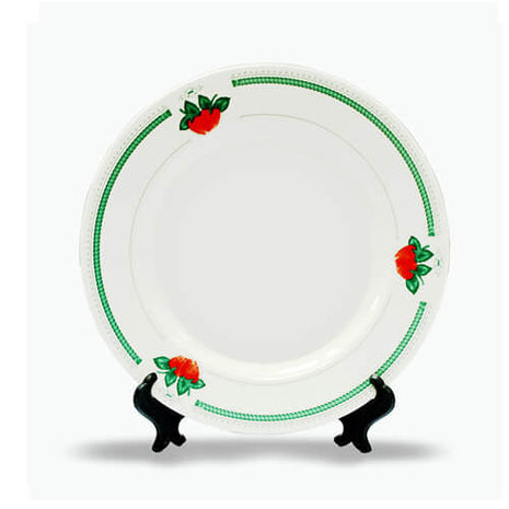 Keramisch bord 18cm met standaard voor sublimatie - afbeelding 1