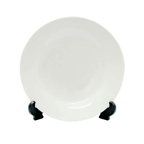 keramisch bord 27 cm sublimatie met standaard wit