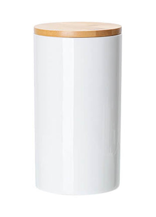 keramische container 900 ml met bamboe deksel voor sublimatie