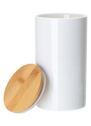 keramische container 900 ml met bamboe deksel voor sublimatie