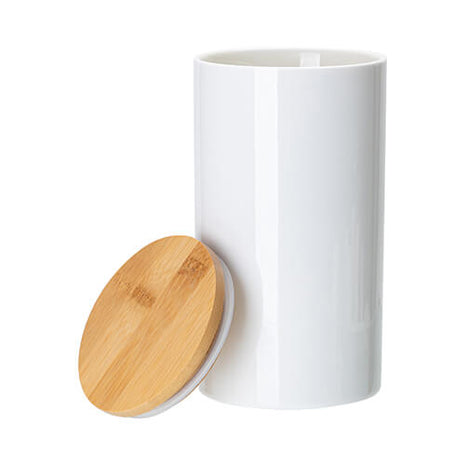 keramische container 900 ml met bamboe deksel voor sublimatie