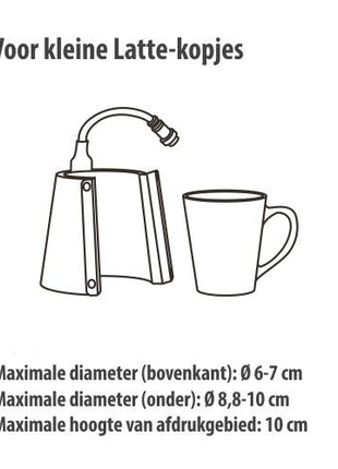 kleine latte mok hitte element tumblerpers sublimatie