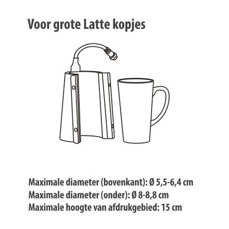 latte mok hitte element tumblerpers sublimatie