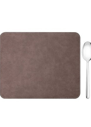 leren placemat 23x19 cm grijs voor sublimatie
