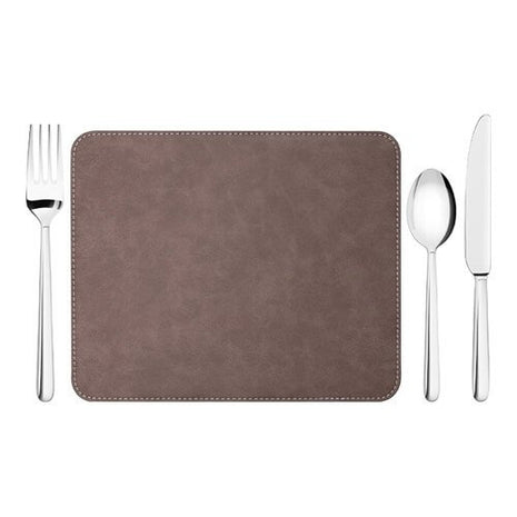 leren placemat 23x19 cm grijs voor sublimatie