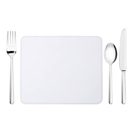 leren placemat 23x19 cm wit voor sublimatie