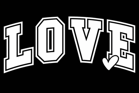 Dtf Print Love Zwart & Wit