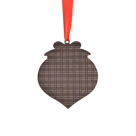 Metalen Kerstboomhanger Ovaal voor Sublimatie – Rood en Groen
