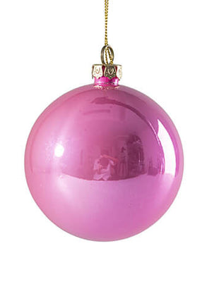 Plastic Glitter Kerstbal Ø 8 cm voor Sublimatie – Roze