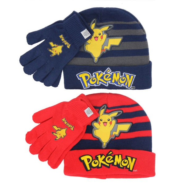 handschuhe pokemon Pokémon-Mütze mit Handschuhen – Blau – Einheitsgröße – Sublimatievoordeel