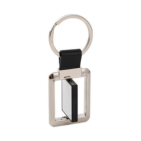 Roterende Metalen Sleutelhanger aan Zwarte Band voor Sublimatie – Inclusief Luxe Doosje - afbeelding 2
