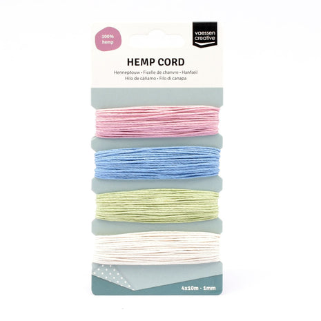 Vaessen Creative • Henneptouw Assortiment 4x10m Lente - afbeelding 1