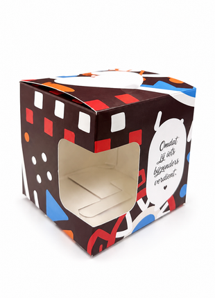 Retro Shapes Mokkendoosje – Kleurrijk Cadeaudoosje voor Mok