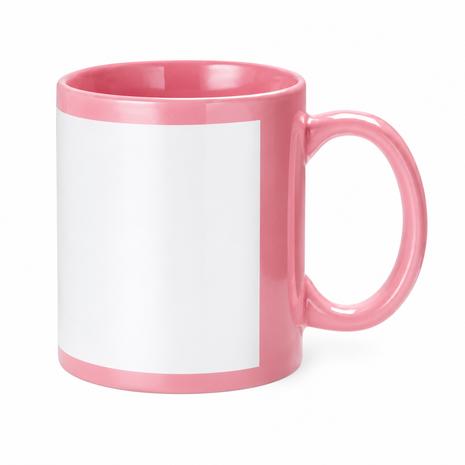 330ml (11oz) Mok met Frame roze voor sublimatie