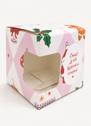 Santa Christmas Mokkendoosje – Roze Kerst Cadeaudoosje voor Mok