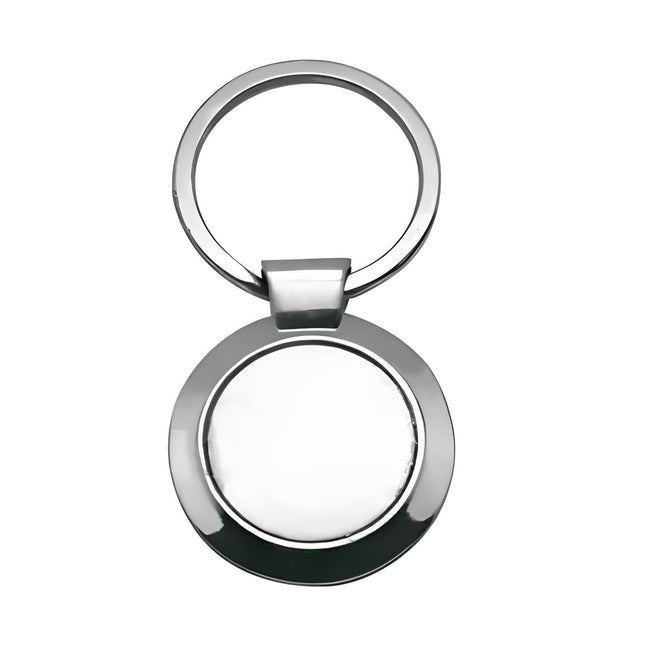 Metalen Sleutelhanger Rond 7 x 3,5 cm voor sublimatie