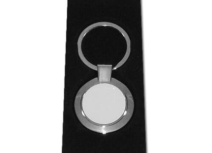 Metalen Sleutelhanger Rond 7 x 3,5 cm voor sublimatie