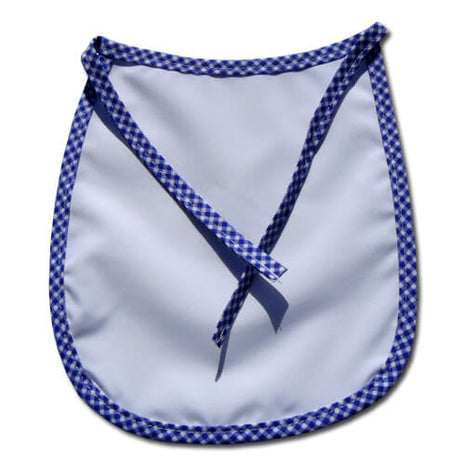 /slabbetje-met-blauwe-bies-en-witte-stippen-voor-sublimatie