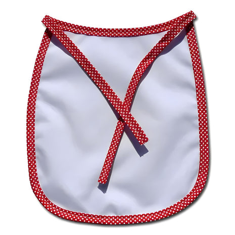 /slabbetje-met-rode-bies-en-witte-stippen-voor-sublimatie