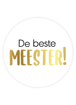 De beste meester 1x assorti  Stickers Rond 40 mm – 1 Variant – Set van 75 Stuks (kopie)