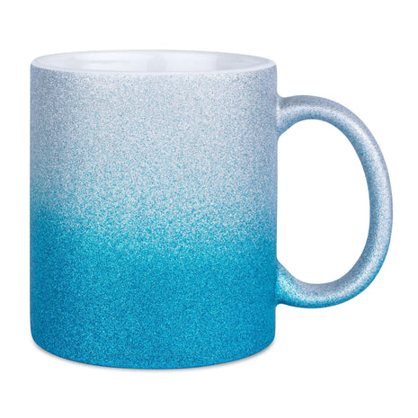 330ml (11oz) Glitter Mok Zilver/ Blauw voor sublimatie