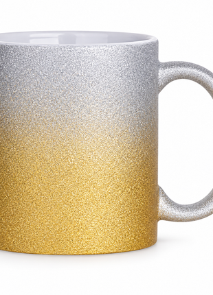 330ml (11oz) Glitter Mok Zilver/Goud voor sublimatie