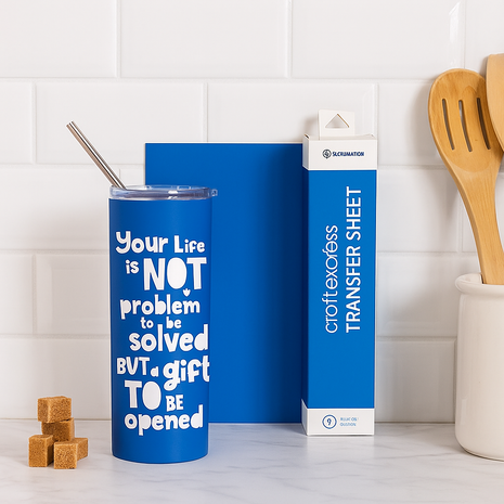 sublimatie transferfolie blauw 30x30 craft express