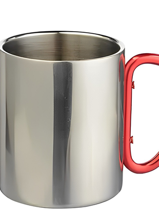 300ml (10oz) Mok RVS Zilver voor sublimatie met karabijnhaak