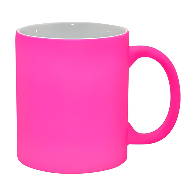 330ml (11oz) Mok Fluo Mat Roze voor sublimatie