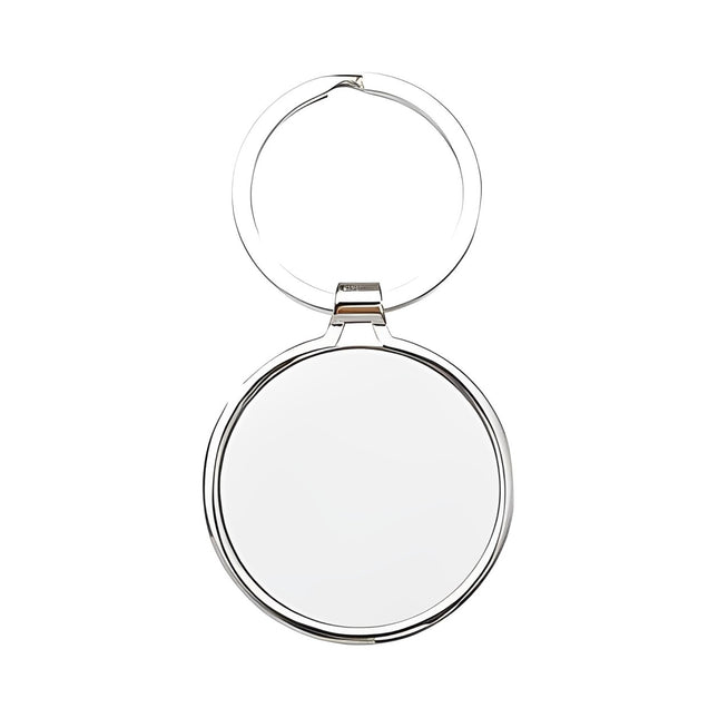 Metalen Sleutelhanger Rond 7 x 4  cm voor sublimatie