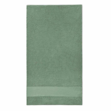 Gastendoek met brede band 7cm stone green