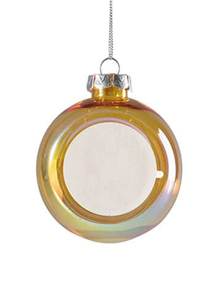 Transparante Plastic Kerstbal Ø 8 cm voor Sublimatie – Goud