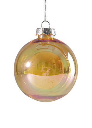 Transparante Plastic Kerstbal Ø 8 cm voor Sublimatie – Goud