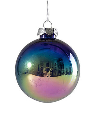 Transparante Plastic Kerstbal Ø 8 cm voor Sublimatie – Blauw