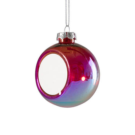 Transparante Plastic Kerstbal Ø 8 cm voor Sublimatie – Rood