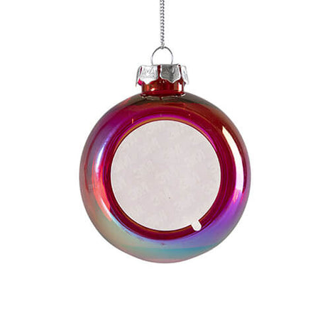 Transparante Plastic Kerstbal Ø 8 cm voor Sublimatie – Rood