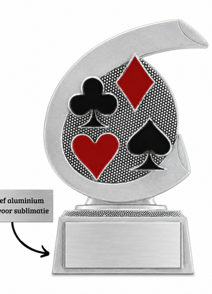 Kaartspel Trofee – Poker & Bridge Prijs  (Geschikt voor sublimatie)