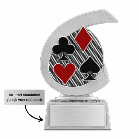 Kaartspel Trofee – Poker & Bridge Prijs  (Geschikt voor sublimatie)