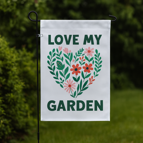 tuinvlag 28x46 cm voor sublimatie wit polyester