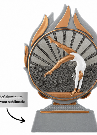 Gymnastiek Trofee Dames – Turnen Sportprijs Zilver  (Geschikt voor sublimatie)