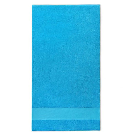 Gastendoek met brede band 7cm turquoise