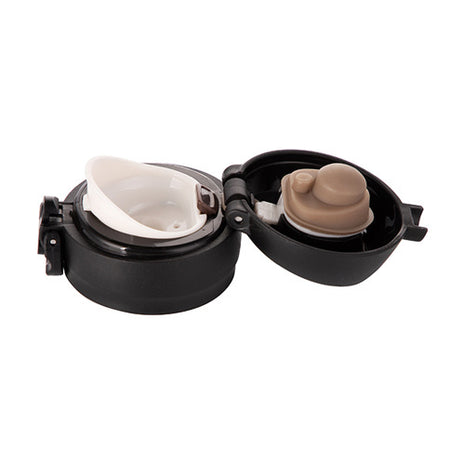 witte thermosfles sublimatie met drukknop dop rvs
